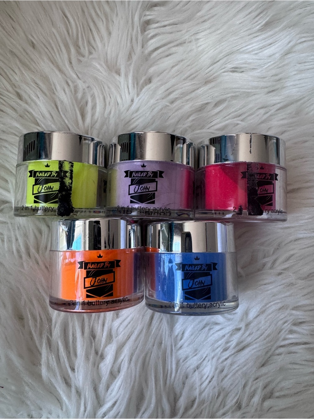 NAILED BY JOHN 2 in 1 buttery acrylic powder x 5